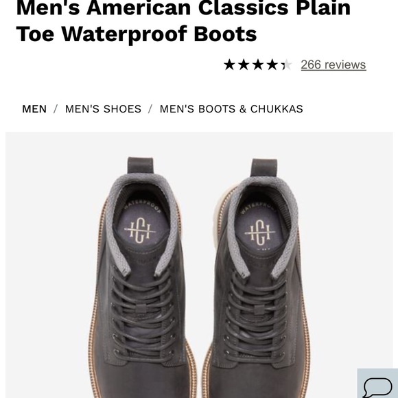 Mens Cole Haan waterproof boots new without  box - Picture 4 of 9